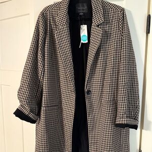 Sanctuary Black and White Houndstooth Coat
